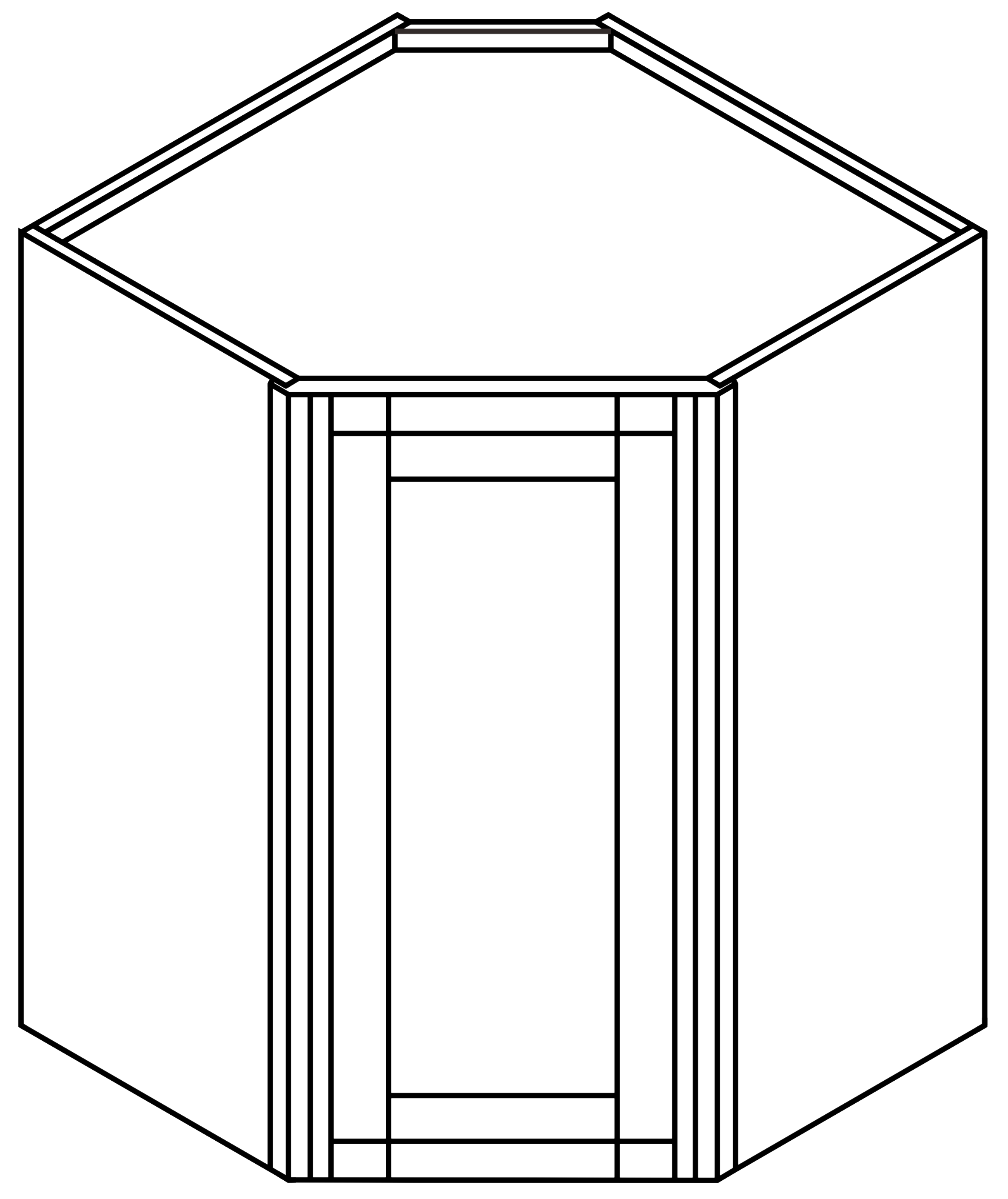 Framed Wall Diagonal Corner 24